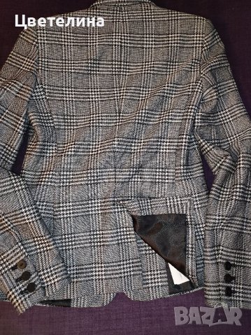 Дамско вталено карирано сако на Mango размер XS цена 80 лв. + подарък спирала KYLIE 5 мл., снимка 10 - Сака - 42682719