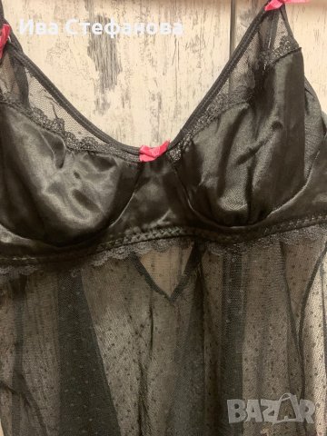 Секси черна еластична прозрачна нощница , снимка 3 - Нощници - 34403638