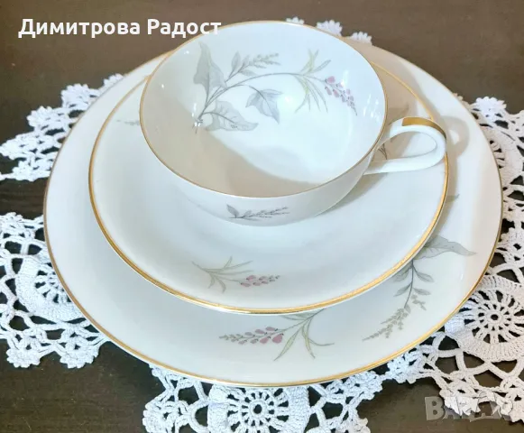 Порцеланов троен сет за чай /кафе на Бавария! Състояние ново! , снимка 7 - Сервизи - 49129996