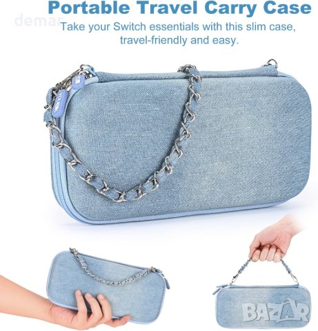 Комплект 13 в 1 дънков калъф и аксесоари за Switch , снимка 7 - Аксесоари - 42840493