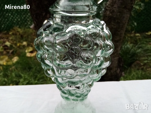 Винтидж декантер - грозд - от 60-те !, снимка 3 - Антикварни и старинни предмети - 52629582
