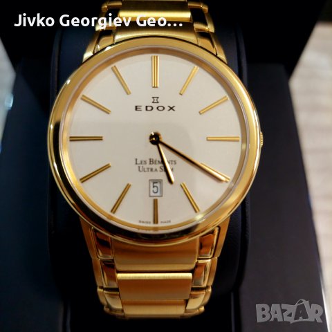 Часовник Edox Les Bemonts Ultra Slim 27030 37J AID, снимка 2 - Мъжки - 37987863