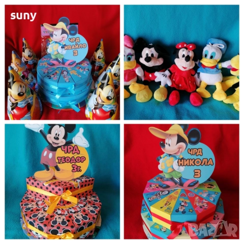 Фолиев балон Мики Маус, чашки, чинийки , салфетки, играчки, кутийки, картонена торта, снимка 3 - Други - 51897626