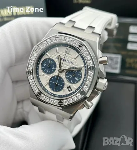 Audemars Piguet Royal Oak Offshore Chronograph 37mm Rose Gold Grey Diamond Дамски Различни Варианти, снимка 13 - Дамски - 48182946