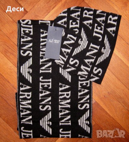 Аrmani Jeans шал и шапка комплект, снимка 4 - Шалове - 34097155