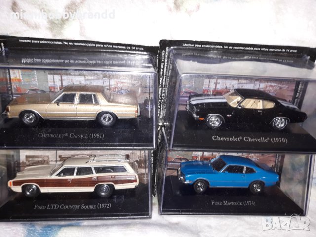 Chevrolet ,Chevrolet , Ford ,Ford . 1.43  Scale Ixo- Deagostini.  Top  top   top   models.