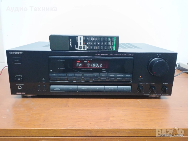 Стерео ресивър SONY STR-GX315. Перфектен с оригинално дистанционно. Изпращам видео. 