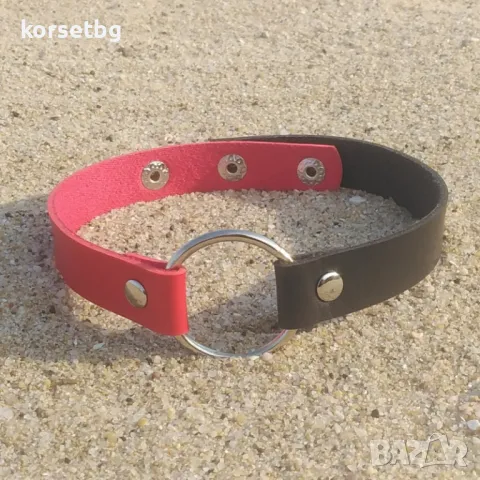 Кожен чокър с халка вдъхновен от Харли Куин 20199, снимка 1