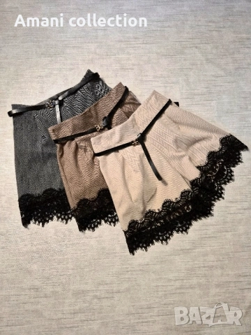 Къси панталонки с вълна и дантела, снимка 5 - Къси панталони и бермуди - 52419362