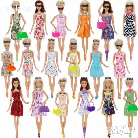 Дрехи облекло облича се рокля Обувки кукли аксесоар за кукла Барби, снимка 5 - Кукли - 36627857
