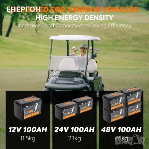 ГОТОВ 100ач 12v ТЯГОВ Lifepo4 Акумулатор Литиево желязо фосфатен лодки каравана кемпер, снимка 3 - Аксесоари и консумативи - 47733821