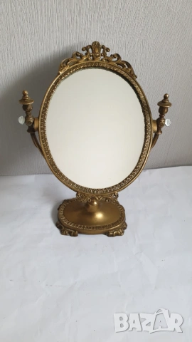 Старинно бронзово настолно огледало
