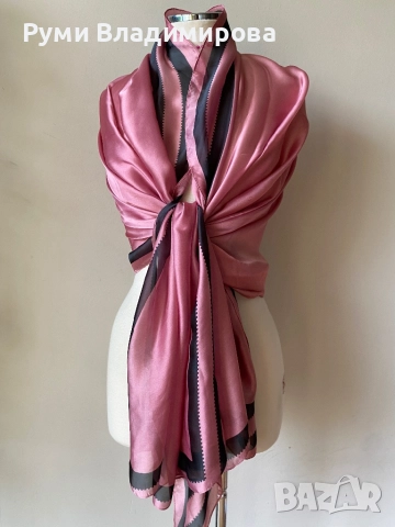 Пастелно розов шал/ различни видове, снимка 6 - Шалове - 42988763