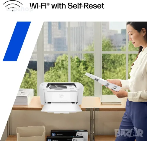 Чисто нов на 70 страници черно-бял лазерен принтер HP LaserJet M110w  , снимка 9 - Принтери, копири, скенери - 56130987