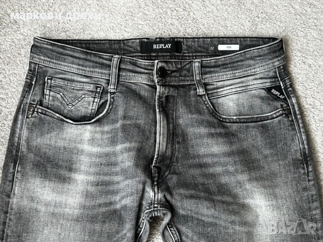 Replay Jeans slim fit - grey 32, снимка 5 - Дънки - 54101772