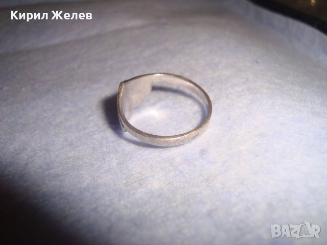 СТАР СРЕБЪРЕН АРТ ДЕКО ПРЪСТЕН СТЕРЛИНГ СРЕБРО 925 МАЙСТОРСКА ИЗРАБОТКА 27154, снимка 6 - Пръстени - 36817738