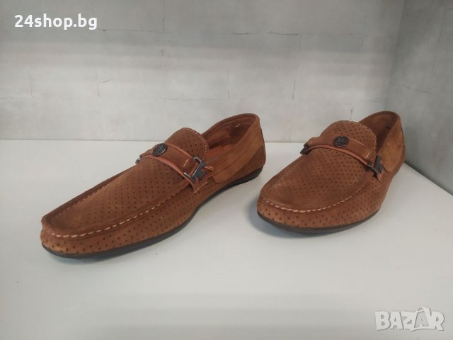 Ежедневни велурени мокасини на дупки Axxell 41, снимка 1