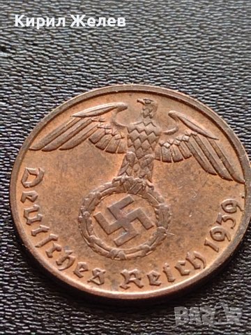 Две монети 1 райхспфенинг 1939г. / 1 райхспфенинг 1940г. Трети райх с СХВАСТИКА редки 25246, снимка 5 - Нумизматика и бонистика - 40649938