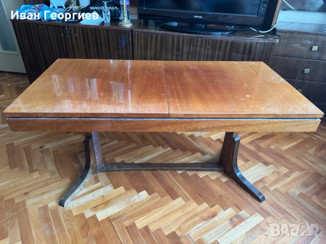 Кафява холна маса разтегателна В/Щ/Д- 54/55/110(157,5), снимка 10 - Маси - 50661392