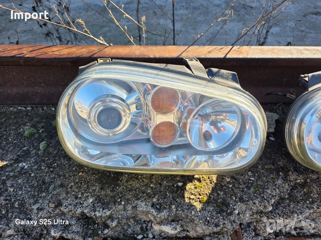 2бр. Оригинални фарове с лупи за VW GOLF 4 оборудвани, снимка 3 - Части - 52947211
