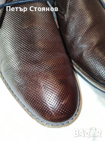 Елегантни мъжки клакрове от естествена кожа OLIVER JACOB №43, снимка 4 - Мъжки боти - 36762266