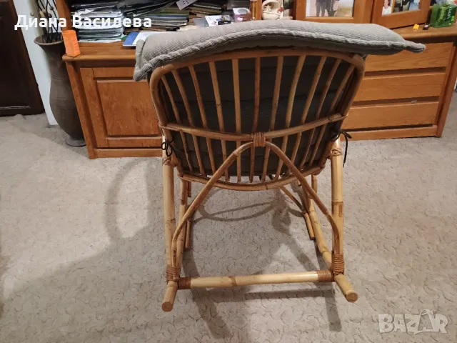 Люлеещ се стол от ратан, снимка 5 - Столове - 47490249