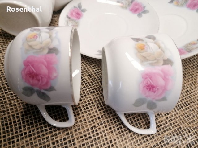 Антикварни романтични чаши за кафе, снимка 5 - Чаши - 31541035