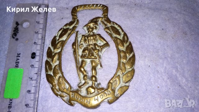 РОБИН ХУД Старо БРОНЗОВО ДЕКОРАТИВНО АРТ ПАНО за СТЕНА АНГЛИЯ 33981