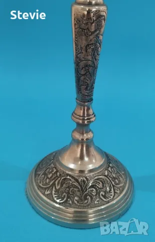 Посребрен свещник, снимка 2 - Декорация за дома - 48627483