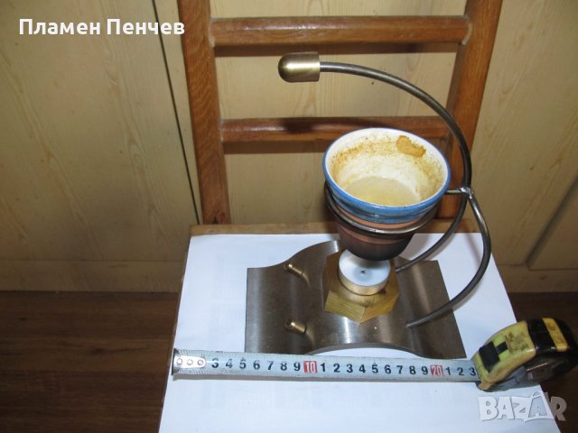 Метална стойка с  чаша - ароматизатор, снимка 3 - Арт сувенири - 39927397