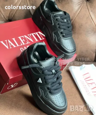 Мъжки черни кецове  Valentino-BR34A, снимка 2 - Кецове - 47454688