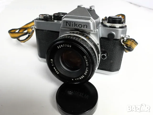 филмовата ЛЕГЕНДАТА SLR "NIKON FE"-перфектно състояние , снимка 2 - Фотоапарати - 56204669