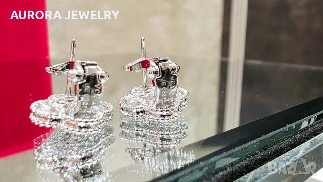 Van Cleef & Arpels VCA Silver Diamonds Clips Vintage Alhambra Дамски Обеци, снимка 13 - Обеци - 53344629