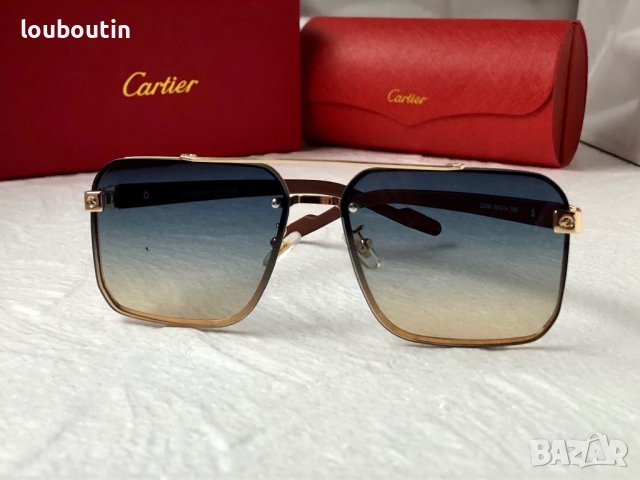 Cartier висок клас мъжки слънчеви очила с дървени дръжки, снимка 3 - Слънчеви и диоптрични очила - 42814317