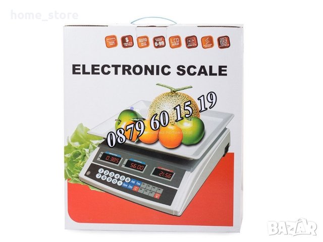 Електронен кантар до 40 кг с пластмасова тарелка, снимка 3 - Везни - 39640584