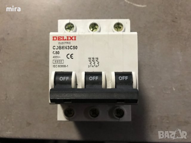 Автоматичен прекъсвач DELIXI CDB6N3C50 50А, снимка 1 - Други - 39466490