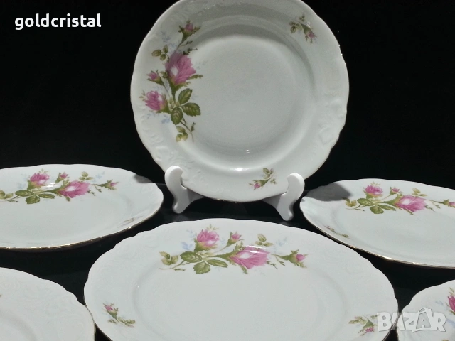 Стар полски порцелан чинии за основно , снимка 2 - Антикварни и старинни предмети - 53102900