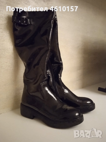 Чисто нови ботуши-лак, снимка 2 - Дамски ботуши - 52411128