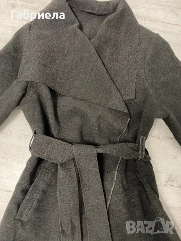 Зимно палто, тъмносив цвят