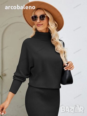 Дамска пуловерна рокля с дълги ръкави, 4цвята , снимка 10 - Рокли - 42643666