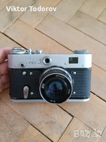 Фотоапарат FED-3 (ФЕД-3) с Индустар-61 и кожен калъф – за реставрация