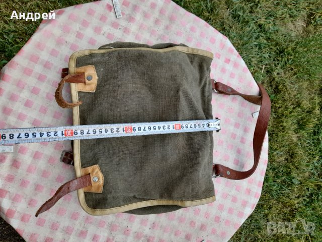 Стара брезентова чанта #9, снимка 4 - Антикварни и старинни предмети - 36895440