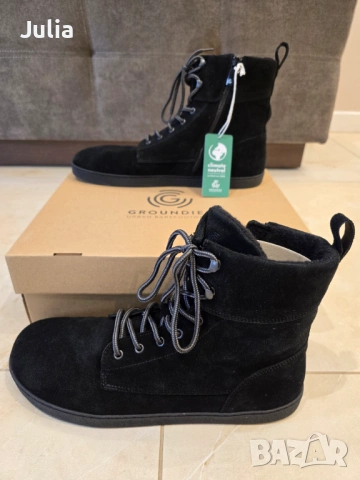 Ботуши Groundies Manchester M Leather Black нови (EU 46), снимка 2 - Мъжки ботуши - 54246377