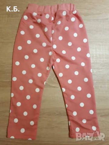 Розово панталонче ,,точици" р-р 80/86, снимка 4 - Панталони и долнища за бебе - 30690434