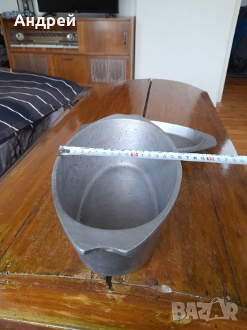 Стара алуминиева тенджера #2, снимка 7 - Други ценни предмети - 53046936