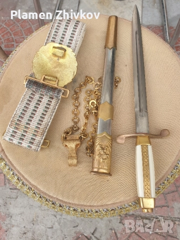 Български параден общовоискови кортик от БНА , снимка 7 - Антикварни и старинни предмети - 52439264