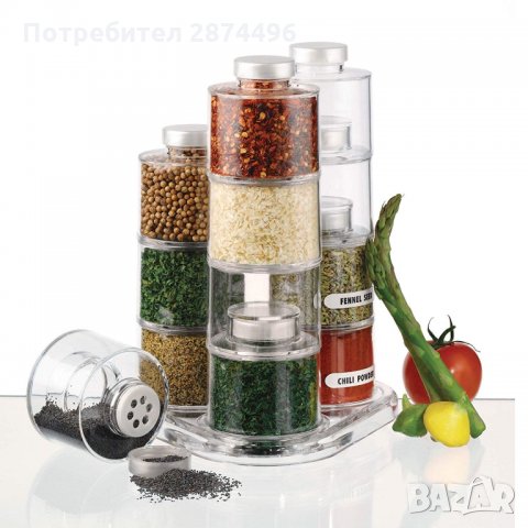 2187 Комплект бурканчета за подправки Spice Tower, снимка 9 - Други стоки за дома - 30915683
