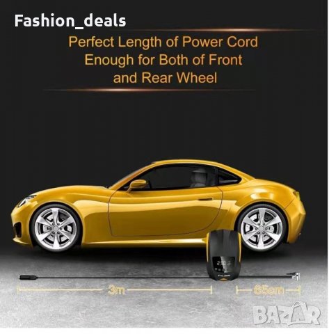 Нова Автомобилна помпа Портативен въздушен компресор Mанометър, снимка 4 - Аксесоари и консумативи - 34556380