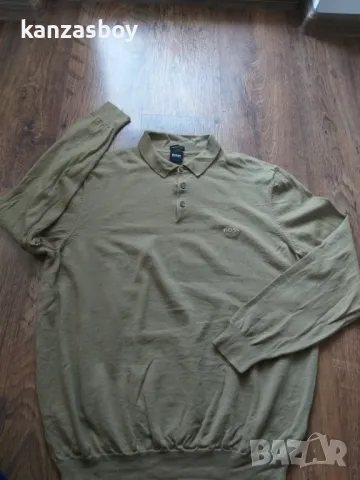 hugo boss bono-l finest italian yarn - мъжки вълнен пуловер КАТО НОВ 2ХЛ, снимка 4 - Пуловери - 47906660