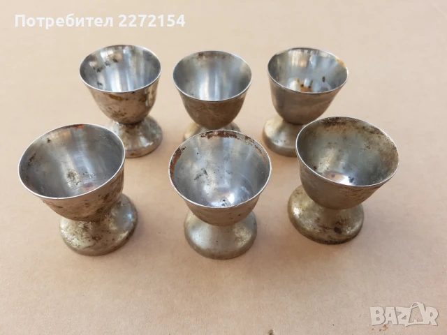 Метални чаши 6 бр
